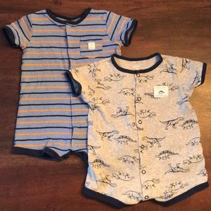 2 Carter’s Rompers 12 Mo.